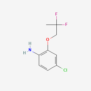 Structure - 4-Chloro-2-(2,2-difluoropropoxy)aniline