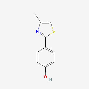 Structure - 4-(4-Methylthiazol-2-yl)phenol, 4-(4-Methyl-1,3-thiazol-2-yl)phenol