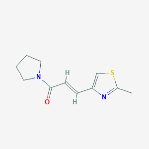 Structure - 3-(2-Methylthiazol-4-yl)-1-(pyrrolidin-1-yl)prop-2-en-1-one