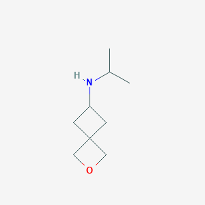 Structure - N-Isopropyl-2-oxaspiro[3.3]heptan-6-amine