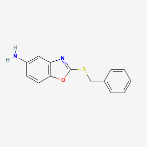 Structure - 2-[(Phenylmethyl)thio]-5-benzoxazolamine, 2-(benzylsulfanyl)-1,3-benzoxazol-5-amine