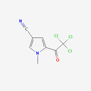 Structure - 1-Methyl-5-(trichloroacetyl)-1h-pyrrole-3-carbonitrile