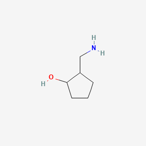 Structure - 2-(Aminomethyl)cyclopentan-1-ol, 2-(Aminomethyl)cyclopentanol, additional blue/dry ice freight costs.