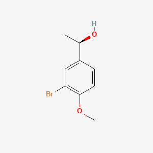 Structure - (1r)-1-(3-Bromo-4-methoxyphenyl)ethan-1-ol, (1R)-1-(3-Bromo-4-methoxyphenyl)ethanol