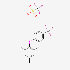 Structure - [4-(Trifluoromethyl)phenyl](2,4,6-trimethylphenyl)iodonium Trifluoromethanesulfonate, >98.0%(T)