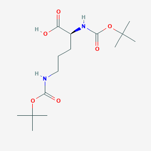 Structure - Boc-Orn(Boc)-OH, N~2~,N~5~-bis(tert-butoxycarbonyl)-D-ornithine