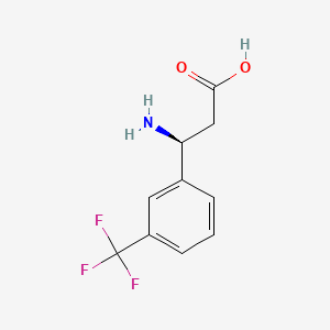 Structure - (S)-3-Amino-3-(3-(trifluoromethyl)phenyl)propanoic acid, benzenepropanoic acid, beta-amino-3-(trifluoromethyl)-, (betaS)-