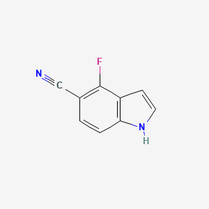 Structure - 4-Fluoro-1H-indole-5-carbonitrile