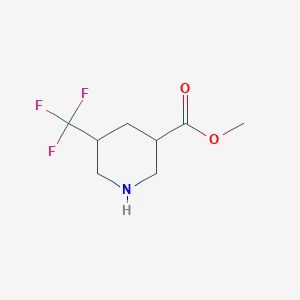 Structure - Methyl 5-(trifluoromethyl)piperidine-3-carboxylate, 5-Trifluoromethyl-piperidine-3-carboxylic acid methyl ester