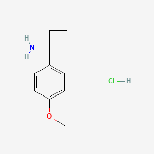 Structure - 1-(4-Methoxyphenyl)cyclobutanamine hydrochloride, 1-(4-METHOXYPHENYL)CYCLOBUTANAMINE HCL
