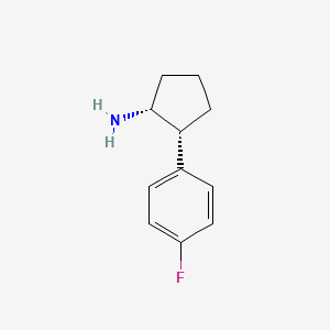 Structure - (1R,2R)-2-(4-Fluorophenyl)cyclopentan-1-amine, (1R,2R)-2-(4-Fluorophenyl)cyclopentanamine
