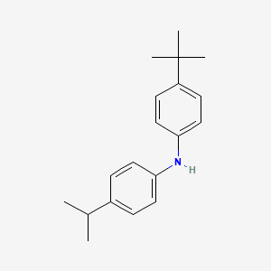 Structure - 4-(tert-Butyl)-N-(4-isopropylphenyl)aniline, 4-(1,1-Dimethylethyl)-N-[4-(1-methylethyl)phenyl]benzenamine