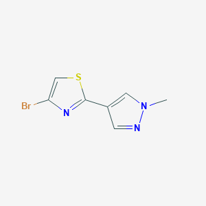 Structure - 4-Bromo-2-(1-methyl-1h-pyrazol-4-yl)-1,3-thiazole