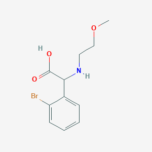 Structure - 2-(2-Bromophenyl)-2-[(2-methoxyethyl)amino]acetic acid