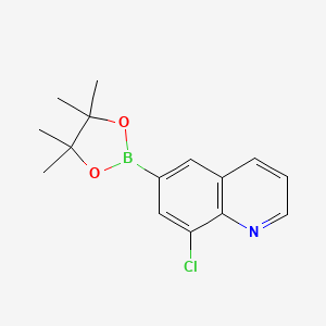 Structure - 8-Chloro-6-(4,4,5,5-tetramethyl-1,3,2-dioxaborolan-2-yl)quinoline