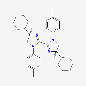 Structure - (4S,4'S)-4,4'-Dicyclohexyl-1,1'-di-p-tolyl-4,4',5,5'-tetrahydro-1H,1'H-2,2'-biimidazole
