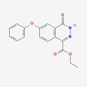 Structure - Ethyl 4-oxo-6-phenoxy-3,4-dihydrophthalazine-1-carboxylate