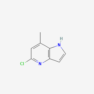 Structure - 5-Chloro-7-methyl-1H-pyrrolo[3,2-b]pyridine, 5-CHLORO-7-METHYL-4-AZAINDOLE