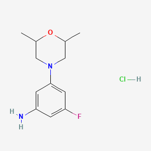 Structure - 3-(2,6-Dimethylmorpholino)-5-fluoroaniline hydrochloride