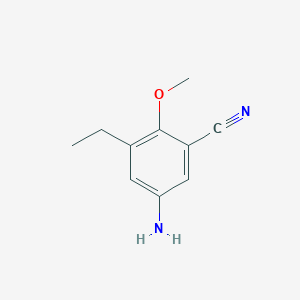 Structure - 5-Amino-3-ethyl-2-methoxybenzonitrile