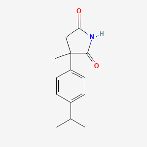 Structure - 3-Methyl-3-[4-(propan-2-yl)phenyl]pyrrolidine-2,5-dione