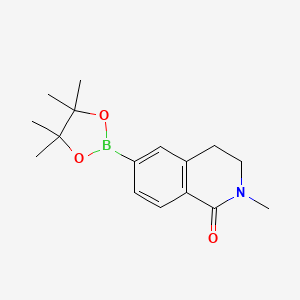 Structure - 2-Methyl-6-(4,4,5,5-tetramethyl-1,3,2-dioxaborolan-2-yl)-3,4-dihydroisoquinolin-1(2H)-one