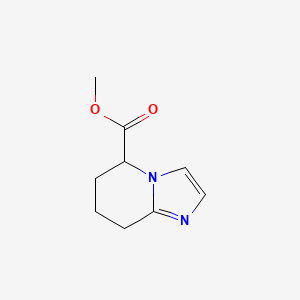Structure - Methyl 5,6,7,8-tetrahydroimidazo[1,2-a]pyridine-5-carboxylate, Imidazo[1,2-a]pyridine-5-carboxylic acid, 5,6,7,8-tetrahydro-, methyl ester