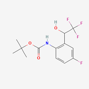 Structure - Tert-butyl (4-fluoro-2-(2,2,2-trifluoro-1-hydroxyethyl)phenyl)carbamate