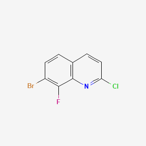 Structure - 7-Bromo-2-chloro-8-fluoroquinoline