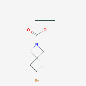 Structure - tert-Butyl 6-bromo-2-azaspiro[3.3]heptane-2-carboxylate