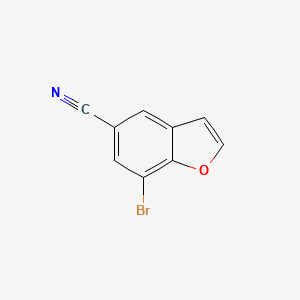 Structure - 7-Bromobenzofuran-5-carbonitrile, 7-bromo-1-benzofuran-5-carbonitrile