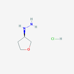 Structure - (3R)-(Tetrahydro-furan-3-yl)-hydrazine hydrochloride
