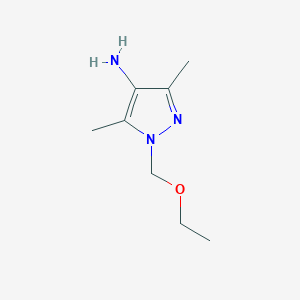 Structure - 1-(Ethoxymethyl)-3,5-dimethyl-1h-pyrazol-4-amine