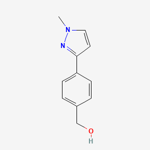 Structure - [4-(1-methylpyrazol-3-yl)phenyl]methanol, [4-(1-methyl-1H-pyrazol-3-yl)phenyl]methanol