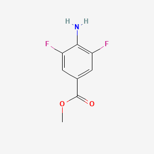 Structure - Methyl 4-amino-3,5-difluorobenzoate, Benzoic acid, 4-amino-3,5-difluoro-, methyl ester