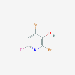 Structure - 2,4-Dibromo-6-fluoropyridin-3-ol, 2,4-Dibromo-6-fluoro-3-pyridinol