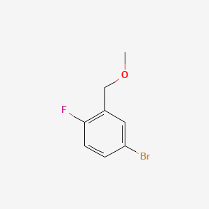 Structure - 4-Bromo-1-fluoro-2-(methoxymethyl)benzene, 4-BROMO-1-FLUORO-2-(METHOXYMETHYL) BENZENE