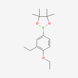Structure - 2-(4-Ethoxy-3-ethylphenyl)-4,4,5,5-tetramethyl-1,3,2-dioxaborolane, 4-Ethoxy-3-ethylphenylboronic acid pinacol ester