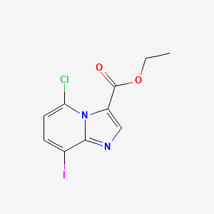 Structure - Ethyl 5-chloro-8-iodoimidazo[1,2-a]pyridine-3-carboxylate