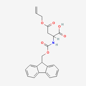 Structure - 4-(9H-Fluoren-9-ylmethyl) hydrogen N-[(2-propen-1-yloxy)carbonyl]-L-aspartate, N-[(2-Propen-1-yloxy)carbonyl]-L-aspartic acid 4-(9H-fluoren-9-ylmethyl) ester