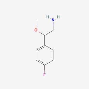 Structure - 2-(4-Fluorophenyl)-2-methoxyethan-1-amine