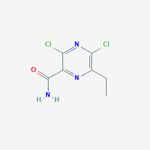 Structure - 3,5-Dichloro-6-ethylpyrazine-2-carboxamide, 3,5-Dichloro-6-ethylpyrazinecarboxamide