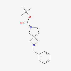 Structure - Tert-butyl 2-benzyl-2,6-diazaspiro[3.4]octane-6-carboxylate
