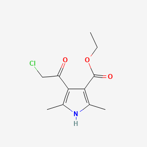 Structure - Ethyl 4-(2-chloroacetyl)-2,5-dimethyl-1H-pyrrole-3-carboxylate, 1H-Pyrrole-3-carboxylic acid, 4-(chloroacetyl)-2,5-dimethyl-, ethyl ester (9CI)