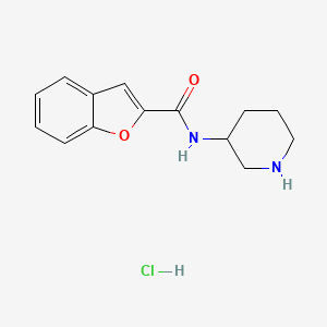 Structure - N-(Piperidin-3-yl)benzofuran-2-carboxamide hydrochloride