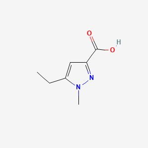Structure - 5-Ethyl-1-methyl-1H-pyrazole-3-carboxylic acid, 5-ethyl-1-methyl-pyrazole-3-carboxylic acid