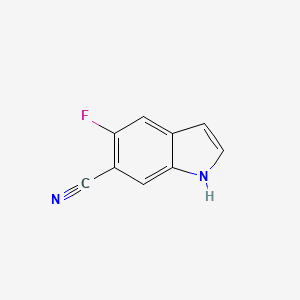 Structure - 5-Fluoro-1H-indole-6-carbonitrile, 5-Fluoro-indole-6-carbonitrile