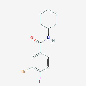 Structure - N-Cyclohexyl 3-bromo-4-fluorobenzamide, 96%