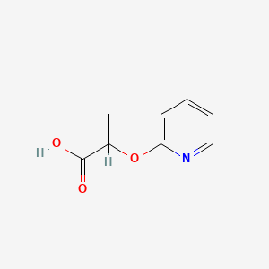 Structure - 2-(Pyridin-2-yloxy)propanoic acid, 95%
