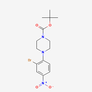 Structure - 1-(4-BOC-piperazino)-2-bromo-4-nitrobenzene, 98%